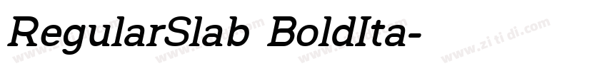 RegularSlab BoldIta字体转换